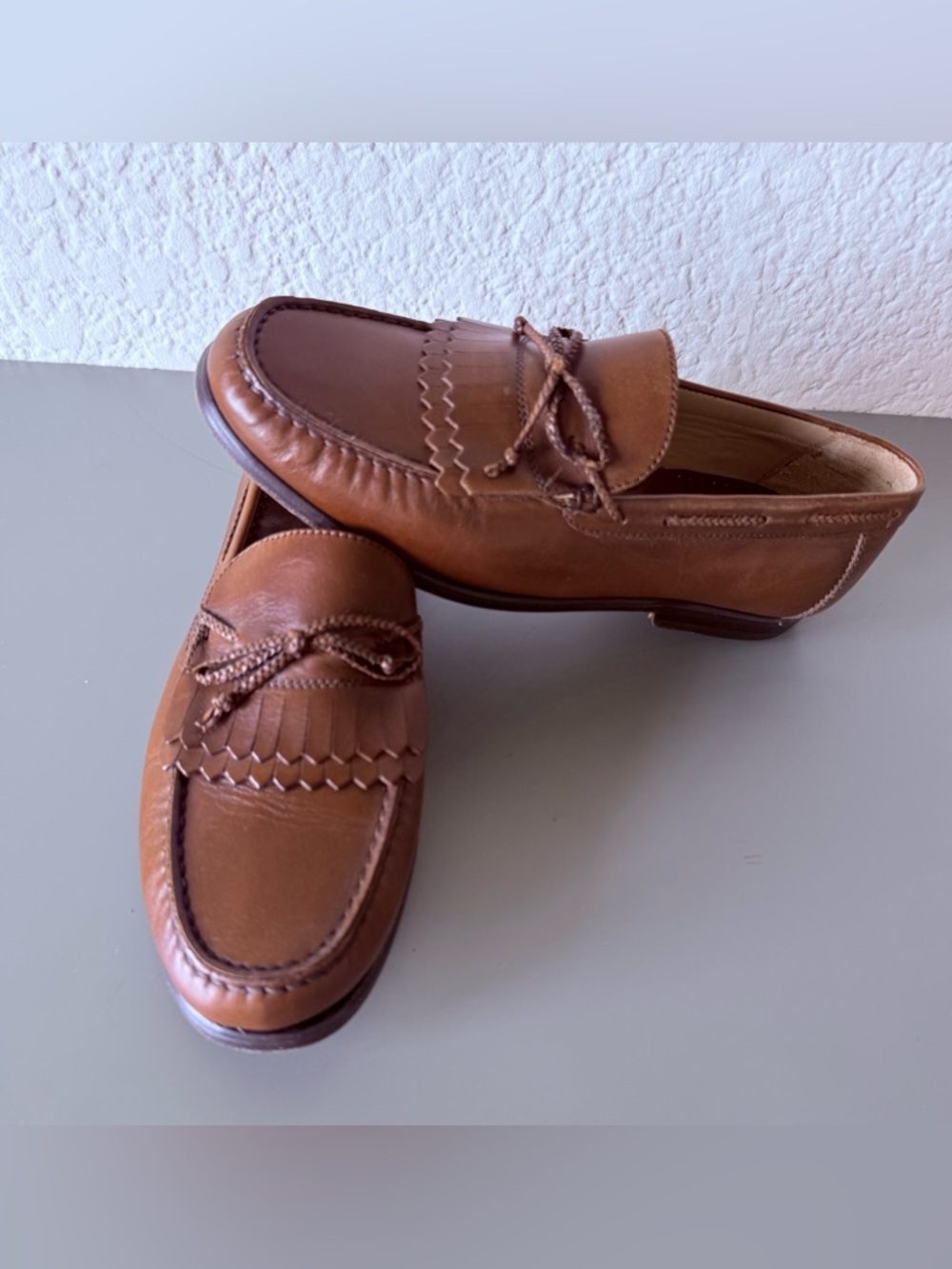 Johnston & Murphy Aragon Kiltie Tassel Loafers Brown Leather  Men’s Slip On 9 M